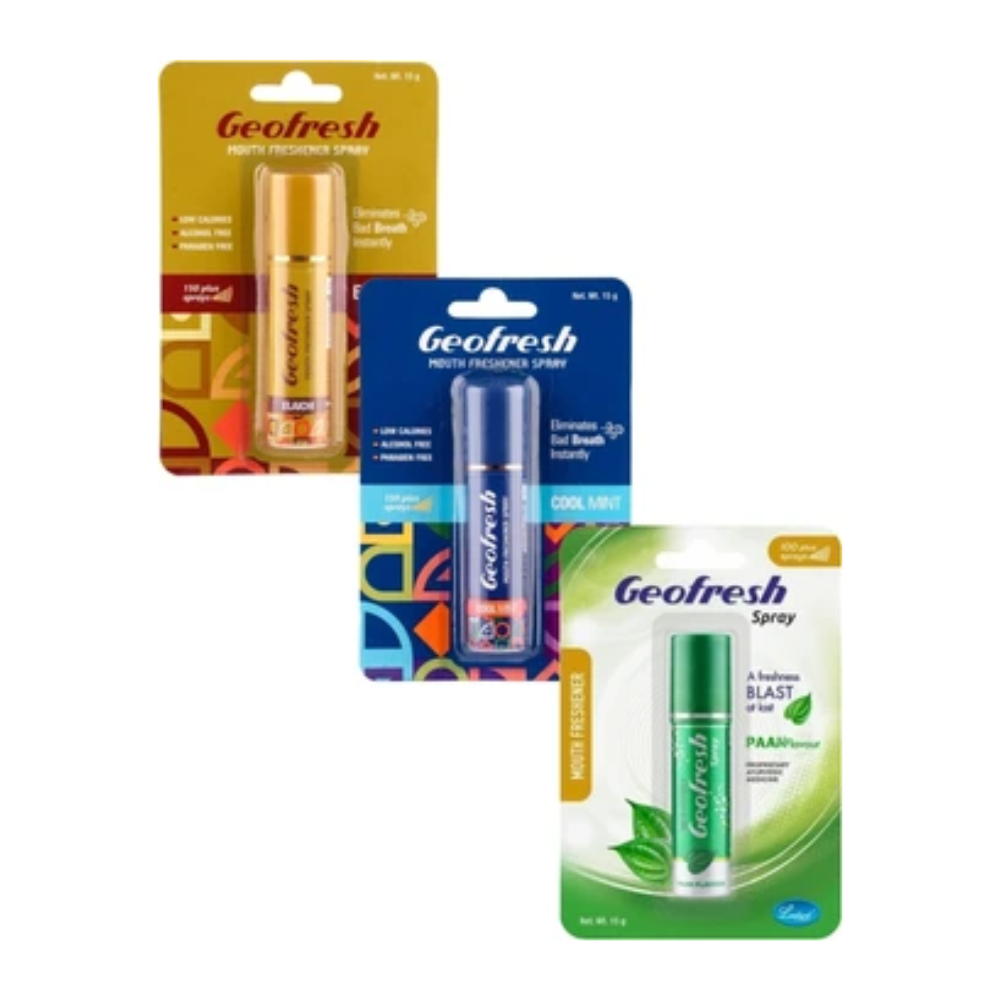 Leeford Geofresh Instant Mouth Freshener Spray (15g) – Paan, Elaichi & Mint Flavor - The Med Pharma