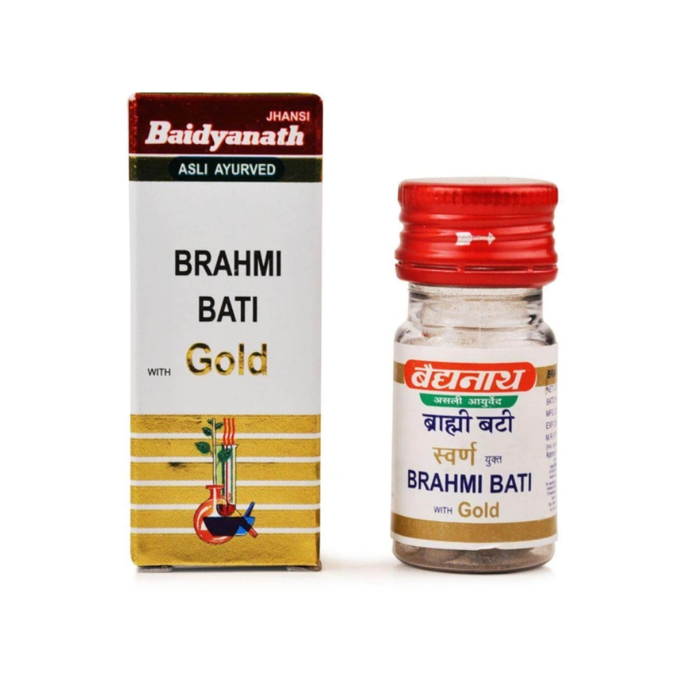 Baidyanath Jhansi Baidyanath Brahmi Vati Gold (Swarna Moti Kesar Yukta)