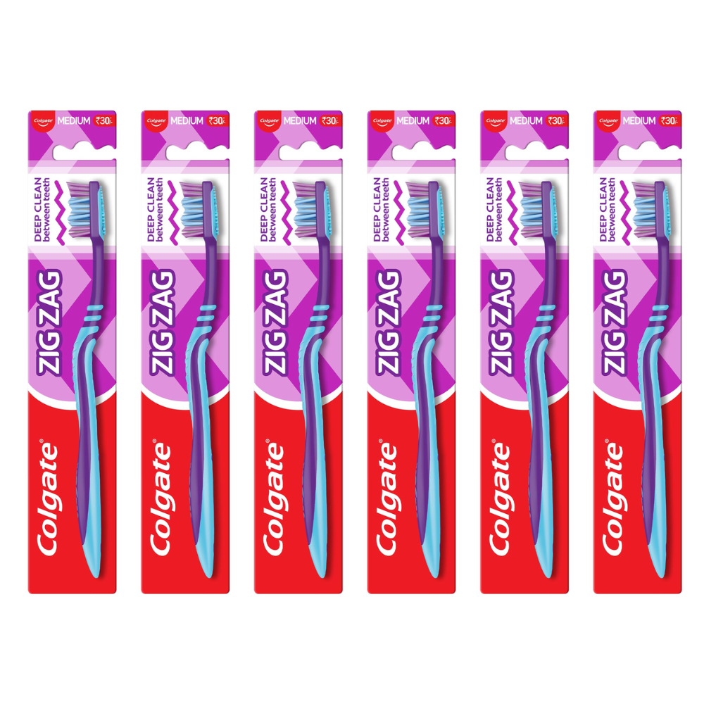 Colgate ZigZag Toothbrush (Pack of 6 Pcs)