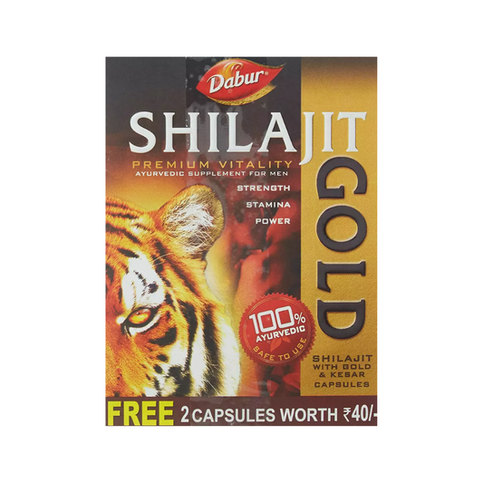 Dabur Shilajit Gold Capsules (10Caps) + 2Caps Free