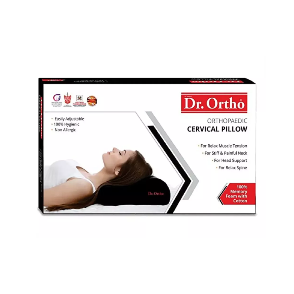 Dr Ortho Cervical Pillow (L 19 Inches X B 2.5–4 Inches X H 12 Inches) (1pcs)