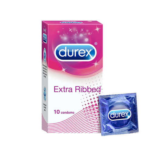 Durex Extra Ribbed Dotted Condoms (10Pcs)