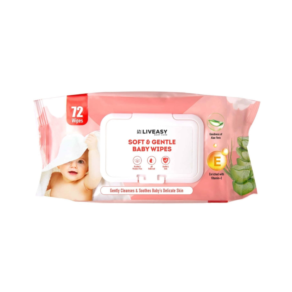 LivEasy Baby Care Soft & Gentle Baby Wipes (72 Sheets)