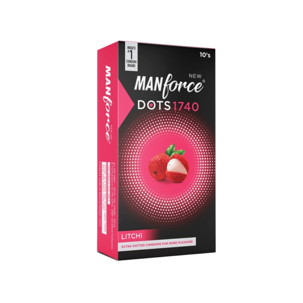 Mankind Pharma 1740 Dots Lichi Flavour Condoms (10pcs)