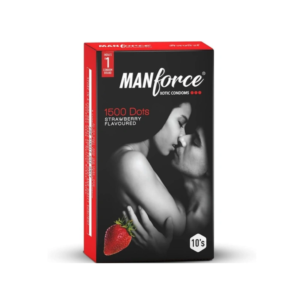Mankind Pharma Xotic Strawberry Flavoured Condoms (10 Condoms)