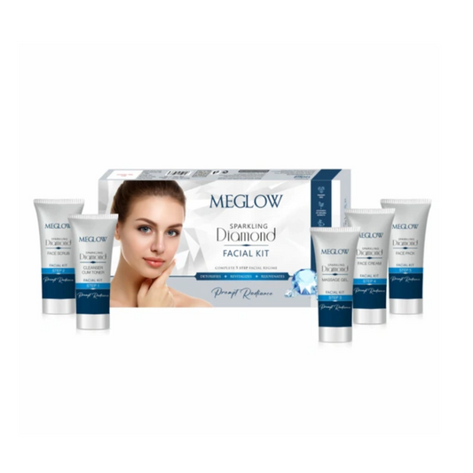 Meglow Diamond Facial Kit for Instant Glow (105g) - The Med Pharma