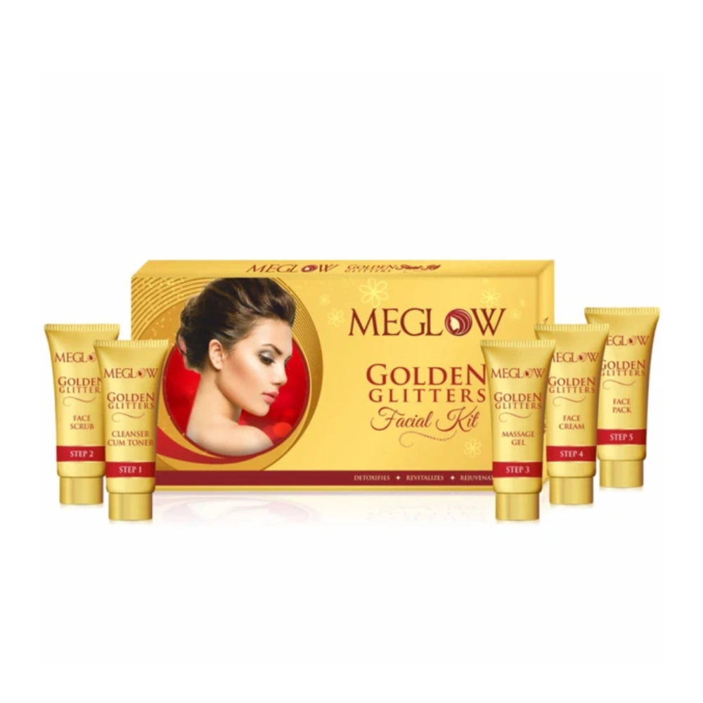 Meglow Gold Facial Kit for Instant Glow (105g) - The Med Pharma