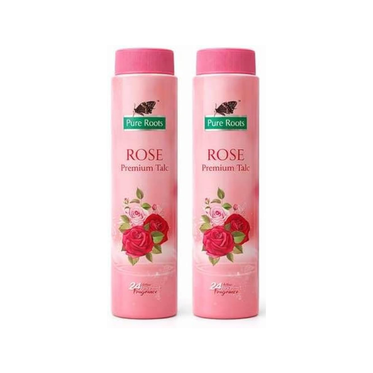 Pure Roots Rose Premium Talc (250gm) Buy 1 Get 1